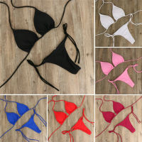 【CW】Summer Beach Bandage Bikini Sets Womens Sexy Swimwear Micro Bikini Set Tie Side Beachwear Swimsuit Bathing Suits