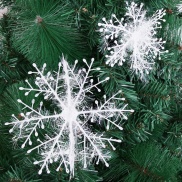 30pcs Plastic White Snowflakes Ornaments Christmas Decorations Artificial  Snow