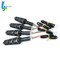 4PCS Motorcycle LED Turn Signals Flowing Water Blinker Flashing Lights Built Relay Bendable 2019