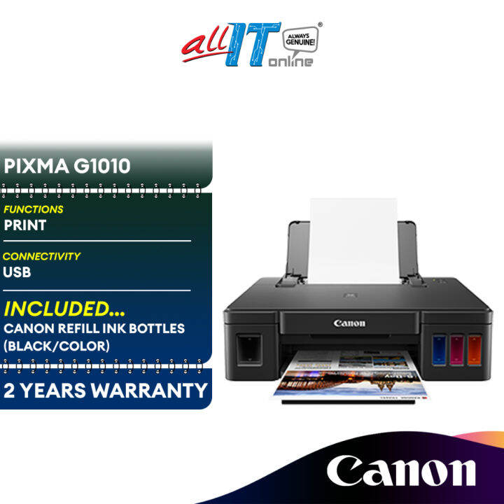 Canon Pixma G1010 Refillable Ink Tank Printer Inkjet Printer Lazada