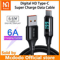 Mcdodo PD 66W USB ประเภท C 5A Fast สายชาร์จสำหรับ Huawei Xiaomi Samsung QC Flash ชาร์จ VOOC AFC FCP ดิจิตอลจอแสดงผลข้อมูล