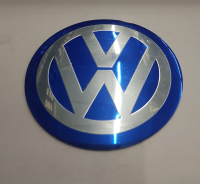 Logo Volkswagen งานอลูมิเนียมบาง 12 cm สีฟ้า