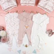 PUPPIES CLOSET Set 3 bộ body liền thân màu hồng TU