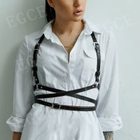 【YF】✟✵◕  Harness Bondage Leather Garter Corset  Fetish Clothing Bdsm Goth Suspenders for