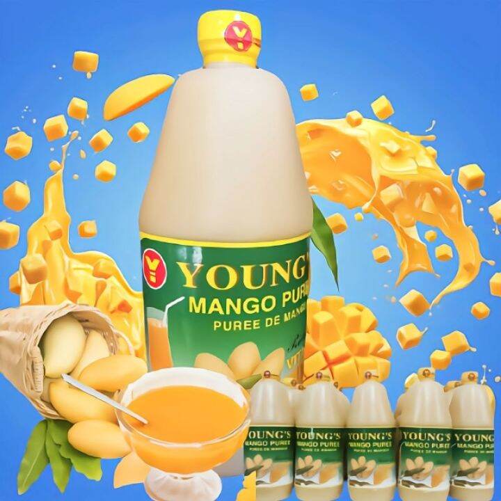 Philippine’s Mango Puree 1 Liter Mango Juice Drink Fruit Puree Fruit