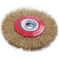 Wire Brush Wheel for Bench Grinder Polish + Reducers Adaptor Rings