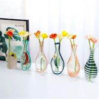 6Pcs Portable Eco-friendly Flower Vases for Homes Cute 3D Foldable Folding Vase Wedding Decoration Plastic Durable Flower Pot