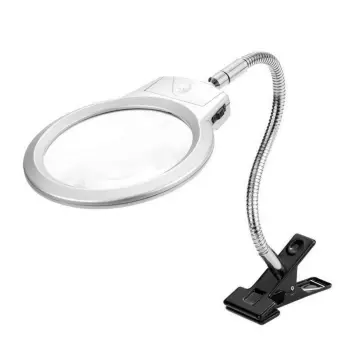 10X Magnifying Glass With Light And Clamp 3 Color Modes 10 Brightness  Adjustable Magnifying Desk Lamp For Crafts Reading