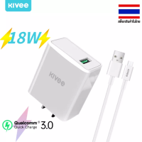 Kivee หัวชาร์จเร็ว18W หัวชาร์จเร็ว+สายชาร์จ พอตชาร์จไฟ usb charger set หัวชาร์จ usb for OPPO a37,OPPO a3s, OPPO A5S, OPPO a9 2020, vivo v11 pro, Vivo V3 Max, vivo V15, vivoy53 all Android phone