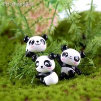 ZOCDOU 1 Piece Chinese Panda Bear Cat Bearcat Model Small Statue Figurine Mini PVC Crafts Ornament Miniatures Home Garden Decor