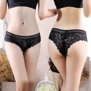 Exposed Thigh Transparent Sexy Panties Female Lace Temptation Low-waist  Briefs Bow Cotton Sexy Women's Panties Lace Panties
