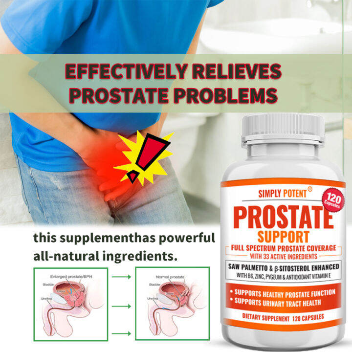 Prostate and urinary tract function, men’s supplement to relieve
