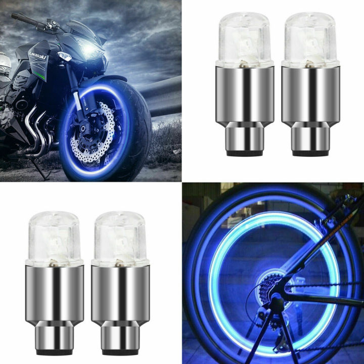 24pcs-ล้อรถ-led-light-รถจักรยานยนต์ไฟเลี้ยววาล์วหมวกโคมไฟตกแต่งไฟ-shot-valve-cap-แฟลช-spoke-no-lampon