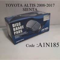 ADVICS ผ้าเบรคหน้า TOYOTA ALTIS 2008-17 อัลติส ,sienta เซียนต้า  (กล่องน้ำเงิน) A1N185