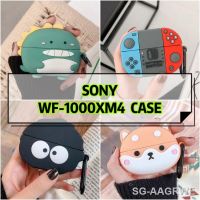 3D Cartoon Case For SONY WF-1000XM4 Soft Silicone Wireless Earphone Case For Sony WF 1000XM4 Shockproof Shell Protective Cover