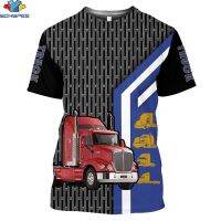 （ALL IN STOCK 2023）  Sonspee – mens short sleeve round neck T-shirt, summer fashion, polyester, with truck head, car, Harajuku, 3D printing