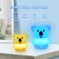 Touch Sensor Fox Koala Unicorn Night Light Battery Powered Bedroom RGB LED Light Silicone Animal Lamp for Children Baby Gift