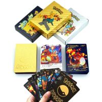 Cards Metal Gold Sliver Spanish Vmax Card Charizard Pikachu Collection Battle Trainer Boys