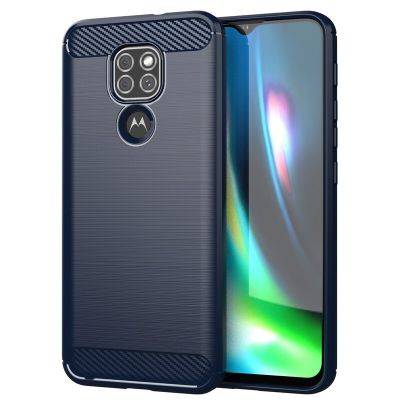 ฝาครอบโทรศัพท์กันกระแทกสไตล์ใหม่สำหรับ Moto G9 E7 Plus เคสคาร์บอนไฟเบอร์ TPU นุ่มสำหรับ Moto G9 Play E7plus เคสซิลิโคน Coque Fundas