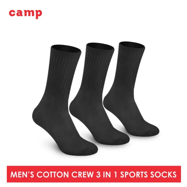 Camp CMS3 Men's Cottonrich Crew Thick Sports Socks 3 pairs in 1 pack