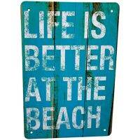 Zhongqingshop Beach Decor Sign Life ดีกว่าที่ Beach Wall Decor Room Decor Bathroom Decor