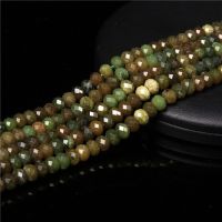 4x6mm Natural Faceted Green Jades Stone Beads Rondelle Flat Loose Bead Charm For Jewelry Making Accessory Handmade 40/80pcs Cables