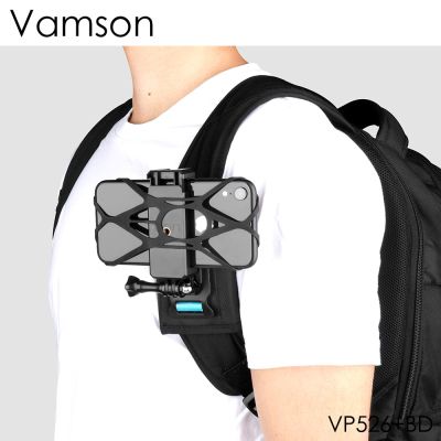 for iPhone 13 12 Samsung Xiaomi Huawei 360°Rotary Adjustable Phone Backpack Clip Holder Mount for GoPro Hero 10 9 Yi 4K