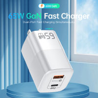 【1 Year Warranty】KUULAA 65W GaN Charger Quick Charge 4.0 3.0 USB Type C QC PD USB Charger แบบพกพา Fast Charger สำหรับ iPhone แล็ปท็อปแท็บเล็ต