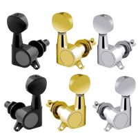 【LZ】﹍☍✷  Guitarra Locking Tuner e Peg Guitar Tuning Teclas Kits 3 Direita e 3 Esquerda 1:14