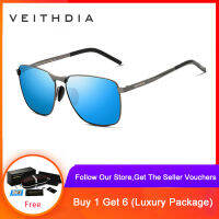 Veithdia แว่นกันแดดผู้ชายวินเทจ Polarized อุปกรณ์แว่นตาผู้ชาย/ผู้หญิง v2462