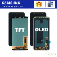 OLED/LCD TFT สำหรับ Samsung Galaxy A6 Plus 2018 A605 A605F A605FN A605G จอแสดงผลแบบแทนที่สัมผัสหน้าจอ LCD