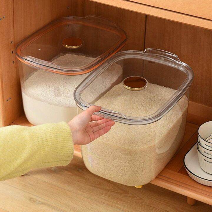 KJM53OK2 5kg/10kg with Lid Airtight Transparent Cereal Dispenser Rice