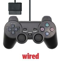 【In Stock】 avk7n0 DATA FROG Gamepad แบบมีสายสำหรับ PS2 Wilreless Controller Double Gamepads สำหรับ PS2 Controle จอยสติ๊กสำหรับ2