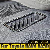 คอนโซลกลางรถยนต์ทำจากสเตนเลสสำหรับโตโยต้า XA50 RAV4 2019 2020 2021 2022 2023 RAV 4ไฮบริดฝาครอบช่องแอร์ช่องช่องระบายอากาศ