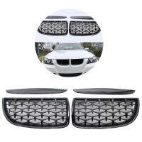 Talage Kidney Grille Grill เปลี่ยนสำหรับ E90 320i 323i 325i 330i 335i Brilliant Black