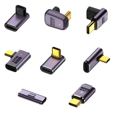 【cw】 Charger Connector High Speed USB C OTG U Shape Straight Angle Male to Female