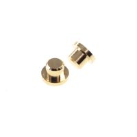 10pcs Female Pogo Pin Flange Diameter 3.0 mm Height 2.0 mm Flat surface Circular Contact Pad Brass Gold plate Spring connector