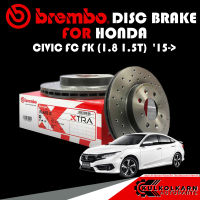 จานเบรกหน้า HONDA  CIVIC FC FK (1.8 1.5T)  15-&amp;gt; (D09 A455 1X)