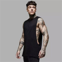 Muscleguys Bodybuilding Clothing Fitness Tank Tops Men Extend Cut Off Dropped Armholes Sports Vest Gym Workout Sleeveless Shirt