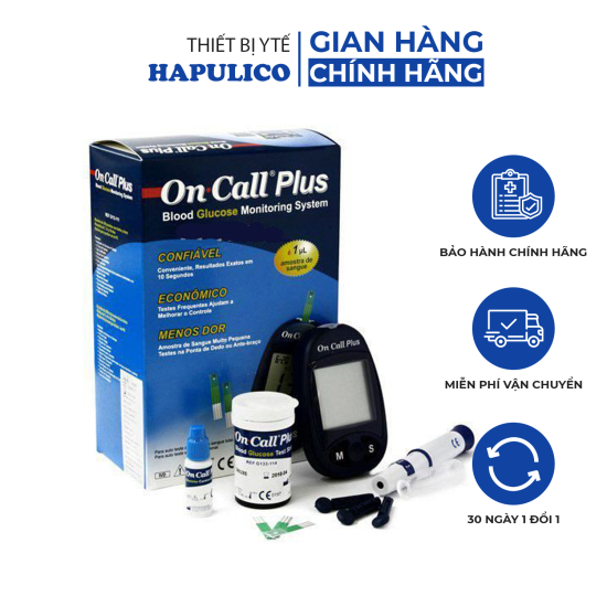 Máy đo đường huyết on call plus tặng một hộp test 25 que - ảnh sản phẩm 1