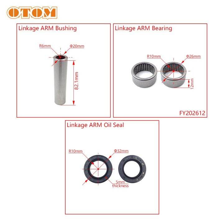 otom-อะไหล่ซ่อมแขนรถจักรยานยนต์ก้านสามเหลี่ยมบีซีลน้ำมันบูชสำหรับ-bse-rtc-300r-nc-kayo-t6-k6-shr-7-m2-8-j-1