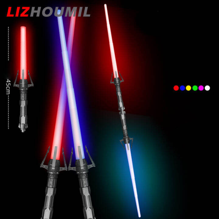 แท่งไฟกะพริบดาบออกกำลังกายเด็ก-lizhoumil-แบบ2-in-1ชุดดาบไฟ-led-เปลี่ยนสีได้สำหรับการสวมบทบาท-การแสดง