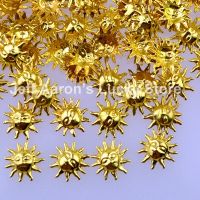 100PCS Beauty 3D Metal Nail Art Decoration Accessories Nail Styling Tools Gold Silver Sun Design Summer Style