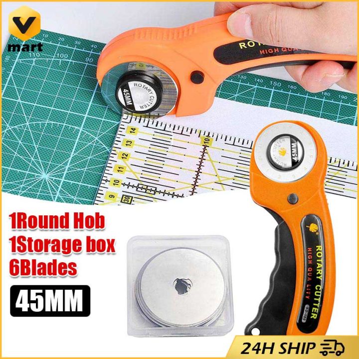 45mm Round Wheel Rotary Cutter Quilting Sewing Roller Fabric Cutting Tool