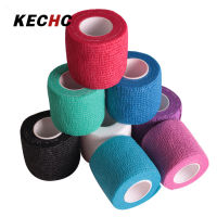 KECHc ผ้าพันแผลด้วยตนเองกีฬาระบายอากาศได้ดี4.5เมตรเทปยืดสีสันสดใสสำหรับยืดข้อมือกีฬาข้อเท้า