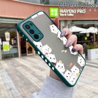 เคส Chenyyka สำหรับ OPPO A54 5G A74 5G A54 4G เคสการ์ตูนแมวน่ารักบาง Frosted ดีไซน์ใหม่แข็งกันแรงกระแทกเคสโทรศัพท์ขอบนิ่มแฟชั่นซิลิโคนคลุมทั้งหมดฝาครอบป้องกันเลนส์กล้อง