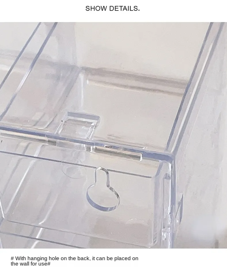 Clear Earring Storage Box Organizers Acrylic Jewelry Storage Holder  Multifunctional Storage Box with Drawer Organizing Cabinets