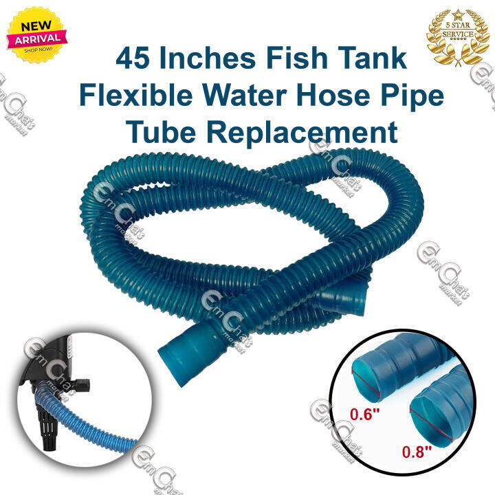 Aquarium Fish Tank Replacement Overhead Hose 45inches Long (CHOOSE COLOR) Plastic Flexible Air