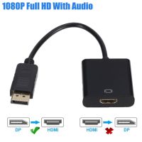 DisplayPort to HDMI-Compatible Adapter DP Male to Female HDMI-Compatible Video Audio Cable HD 1080P for PC TV Laptop Adapters Adapters