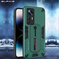 เคสกันกระแทกทหาร ELAXIS สำหรับ Xiaomi 12T/12T Pro ฝาหลัง Cmaera เลนส์เคสป้องกันชิ้นเดียวที่มองไม่เห็นแท่นวางโทรศัพท์สำหรับดีไซน์ใหม่